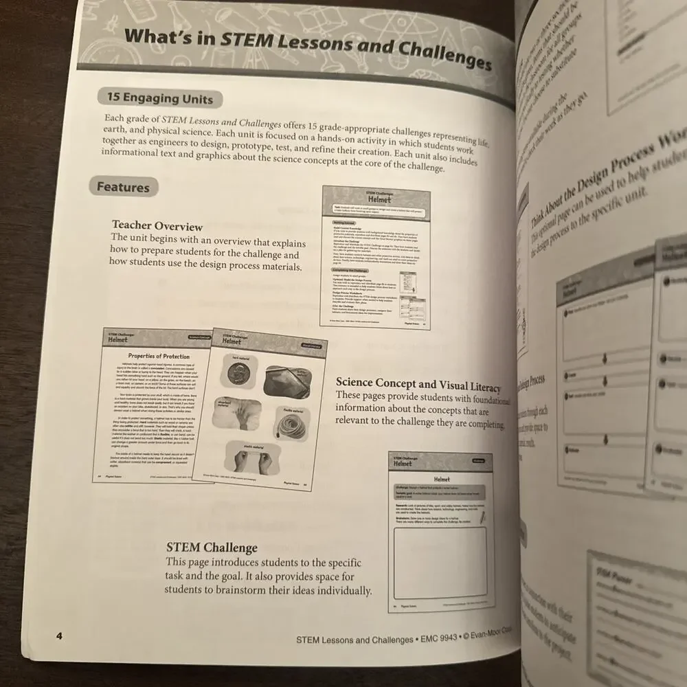 NEW Stem Lessons and Challenges Grade 3 Evan-Moor Paperback Workbook Home School